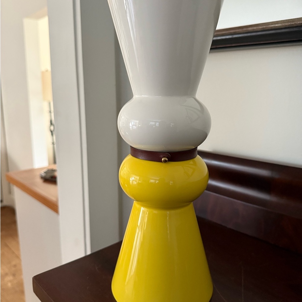 Modern Yellow and White Table Lamp